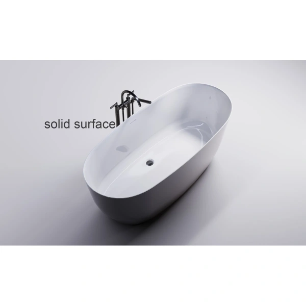 Ванна из литьевого мрамора Astra-Form Атрия Solid Surface 01010092 170x75 см, отдельностоящая, белый матовый