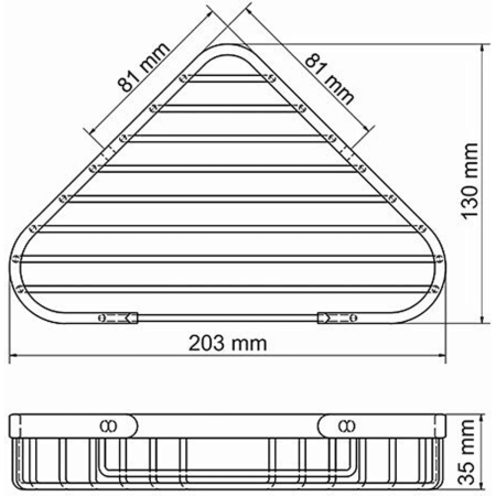 Полочка WasserKRAFT K-733BG брашированное золото