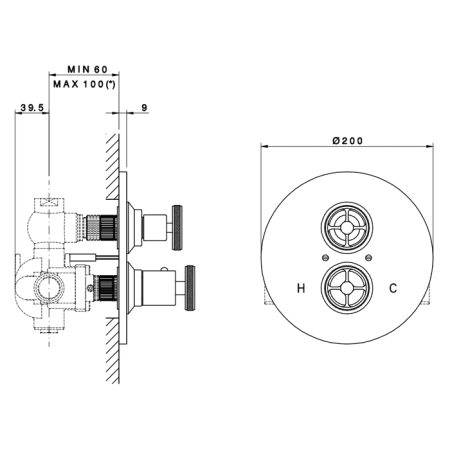 Смеситель для душа Nicolazzi Termostatico 4909CR44