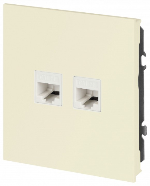 Розетка двойная Ethernet RJ-45 без рамки Эра Arktik Б0070485