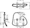 Смеситель для ванны Devon&Devon Coventry MARF20/BCR
