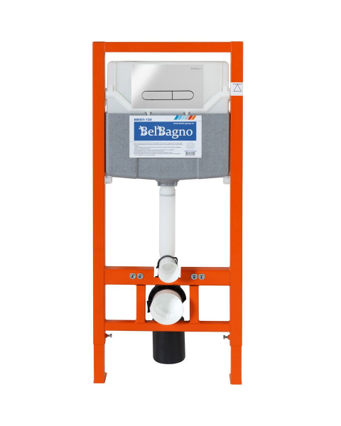 Инсталляция для унитаза BelBagno BB001-120BB005-PR-CHROME с кнопкой хром