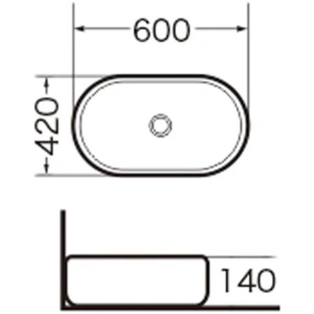 Раковина-чаша 60x42 см Grossman GR-3015