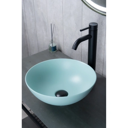 Раковина-чаша GID 9081tifm 36x36 см, накладная, бирюзовый матовый