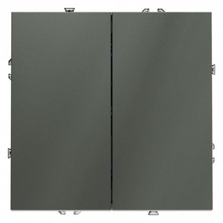 Выключатель двухклавишный без рамки Voltum S70 VLS020106