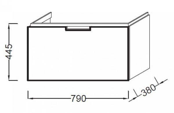 Тумба под раковину 80 см Jacob Delafon Reve EB1131-442 серый