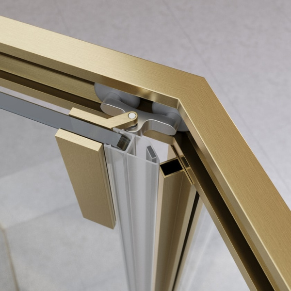 Душевой уголок Cezares Relax 304 100 RELAX-304-P-1-100-C-BORO золото