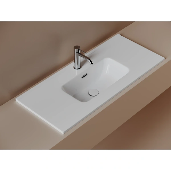 Раковина Ceramicanova Compact CN7030 91x39,5 см, накладная, белый