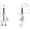 Смеситель для раковины Gessi 316 54280#239 матовая сталь