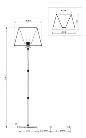 Торшер Freya Forte FR1006FL-01G