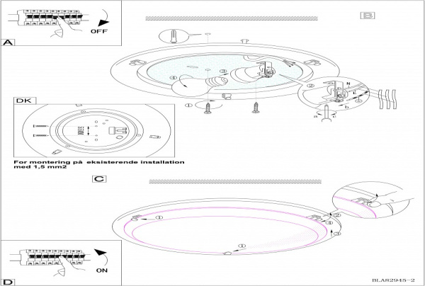Накладной светильник Eglo Planet 82942