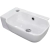 Раковина CeramaLux 78580R 40x25 см R, рукомойник, белый