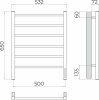 Аврора П6 500х650 электро Полотенцесушитель TERMINUS