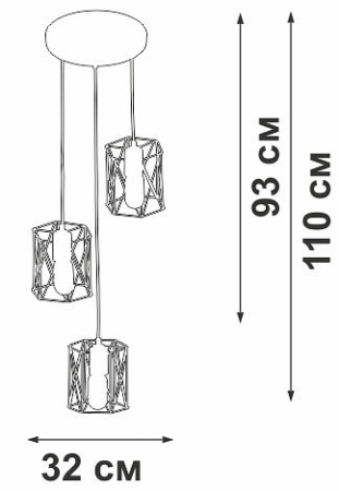 Подвесной светильник Vitaluce V4382 V43820-0/3S