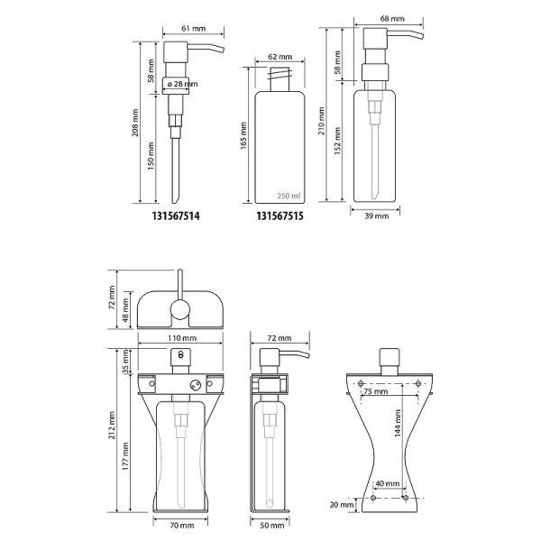 Дозатор Bemeta Hotel Line 152109371