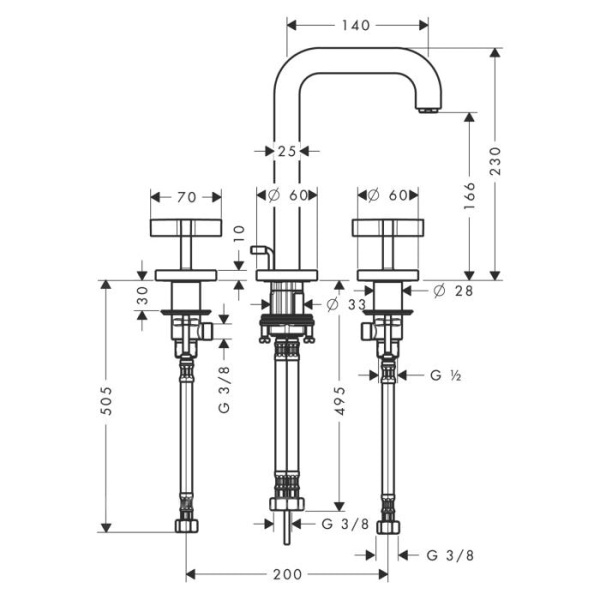 Смеситель для раковины Axor Citterio 39133000