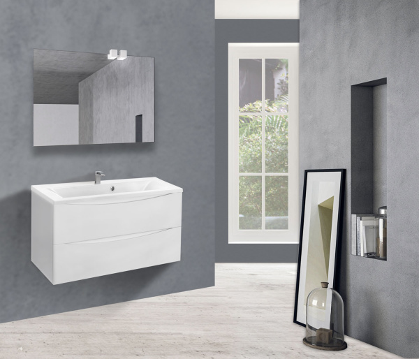 Тумба под раковину Vincea Mia 90 см VMC-2MA900GW серый