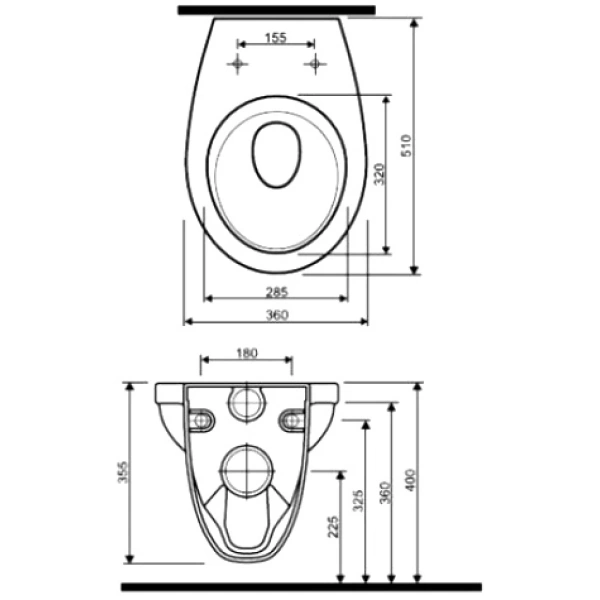 Унитаз подвесной Kolo Idol M1310000U с сиденьем, белый