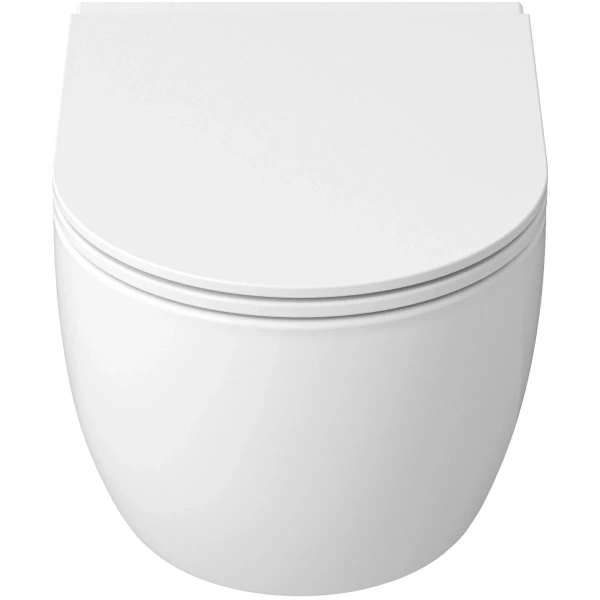 Унитаз подвесной Grossman GR-4415SQ безободковый, торнадо, с сиденьем микролифт, белый