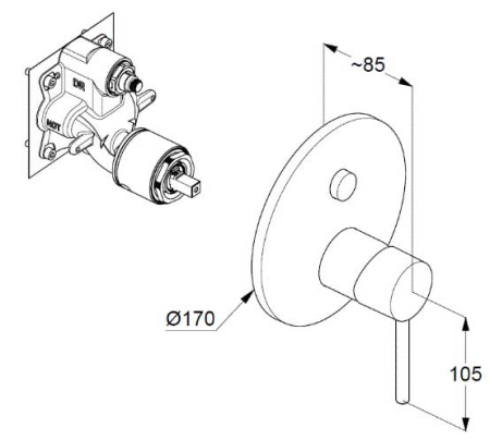 Душевой комплект 7 в 1 Kludi Bozz 386710576