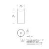 Раковина Milldue Tube 44 7300*0 Bianco Opaco
