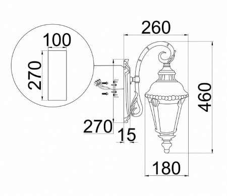 Светильник на штанге Maytoni Goiri O029WL-01BZ