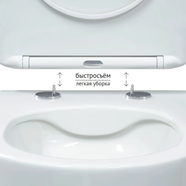 Унитаз подвесной Berges Ventas 082135 безободковый, с сиденьем микролифт, белый