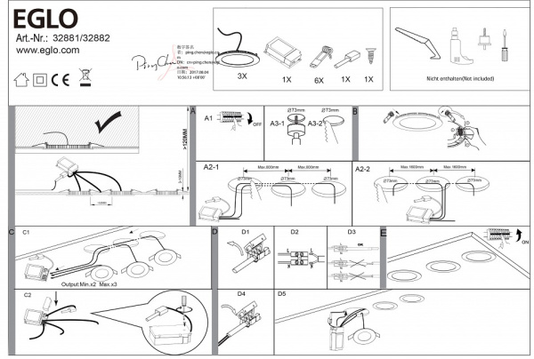 Встраиваемый светильник Eglo Fueva-C 32881