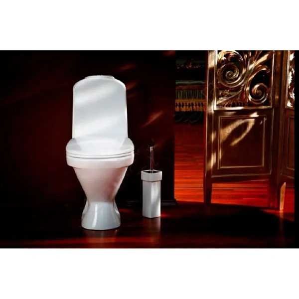 Унитаз-компакт Sanita Luxe Classic WC.CC/Classic/2-TM/WHT.G/S1 косой выпуск, с сиденьем микролифт термопласт, белый