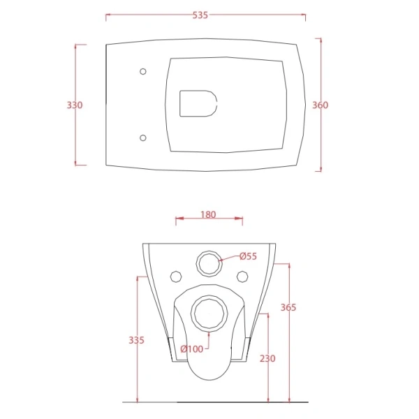 Унитаз подвесной Artceram Jazz JZV0010150nero/bi черный/белый