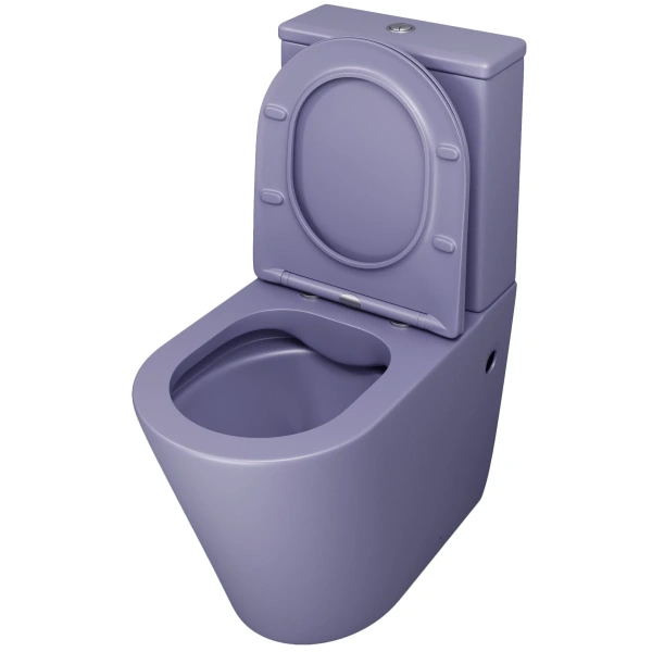 Унитаз-компакт Grossman GR-4480LIMS безободковый, с сиденьем микролифт, фиолетовый матовый