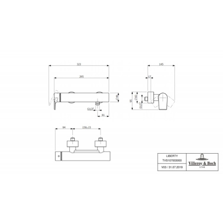 Смеситель для душа Villeroy&Boch Liberty TVS10700300061