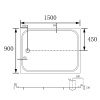 Душевой поддон Abber 150x90 AD3C159