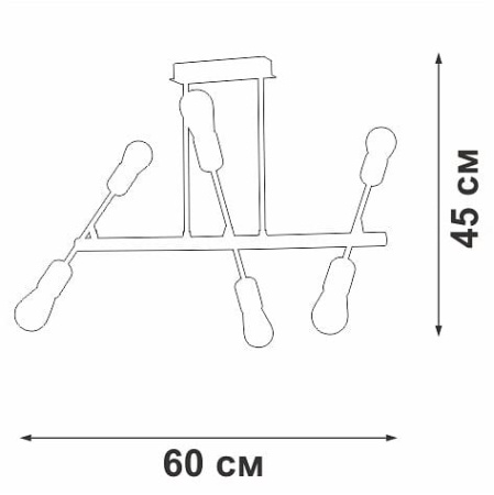Люстра на штанге Vitaluce V3010 V3010-1/6PL