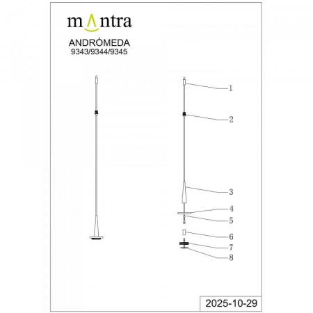 Подвесной светильник Mantra Andromeda 9344