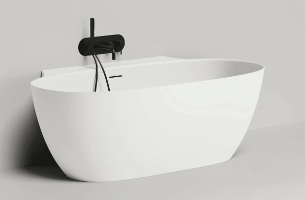 Ванна из искусственного камня Salini Alda Wall 170x90 101915G белый глянцевый