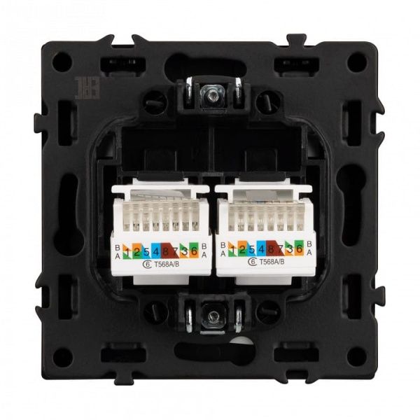 Розетка двойная Ethernet RJ-45 без рамки Arlight NOBE 054313(1)