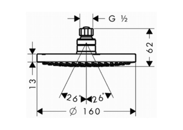 Верхний душ hansgrohe Croma 27450000