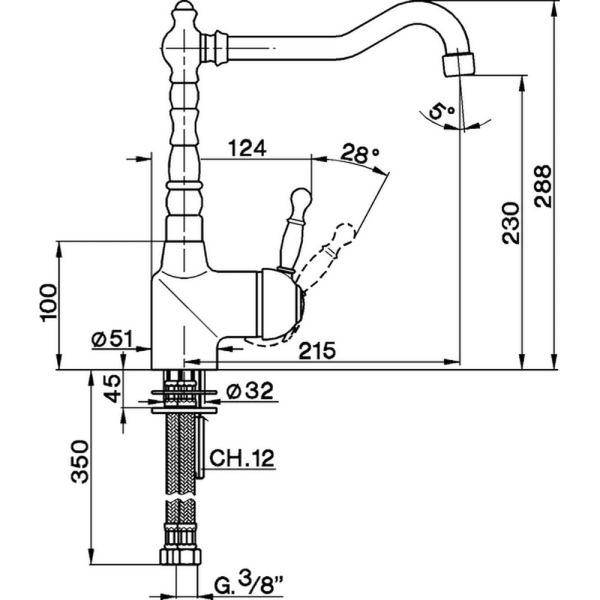 Смеситель для кухни Cisal AY00253027 бронза