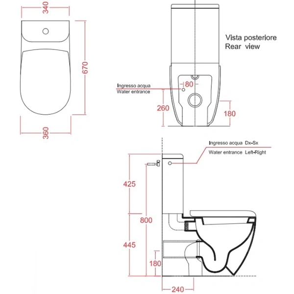 Чаша напольного унитаза Artceram File 2.0 FLV003 01 00
