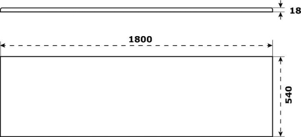 Фронтальная панель для ванны Bas Мале 180 Э 00125, белый