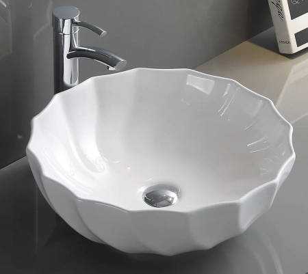 Раковина-чаша CeramaLux 9073 45x45 см, накладная, белый