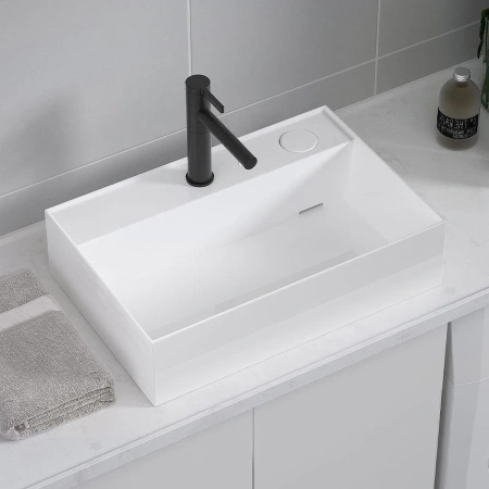 Раковина-чаша CeramaLux 6253R 59x40 см R, накладная, белый