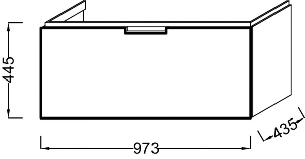 Тумба под раковину 100 см Jacob Delafon Reve EB1132-R-274 черный