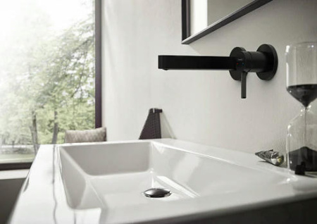 Смеситель для раковины hansgrohe Finoris 76051670 матовый чёрный