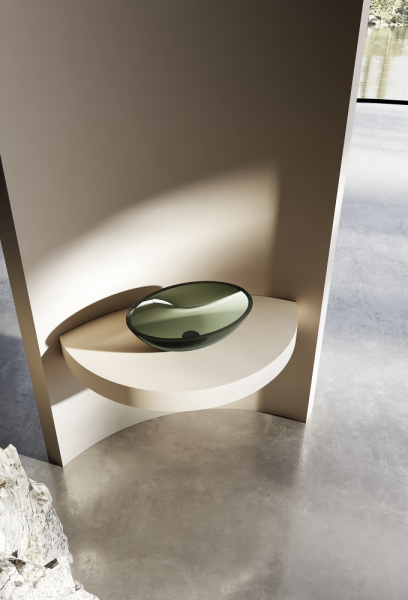 Раковина Abber Kristall 50 AT2802Vesuvian зеленый