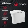 Приставной безободковый унитаз с сиденьем микролифт Agger AT01200