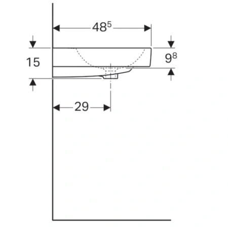 Раковина 50x48,5 см Geberit iCon 124150000
