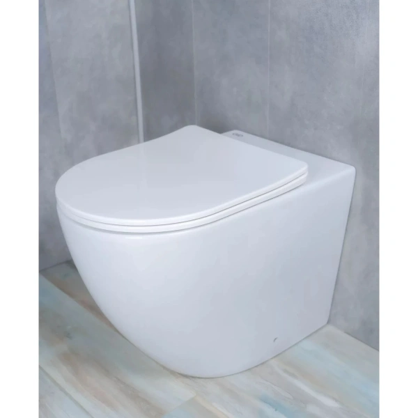 Приставной безободковый унитаз с сиденьем микролифт GID TRS-269