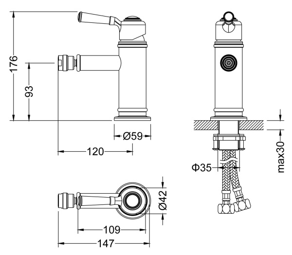 Смеситель для биде Timo Arisa 5312/02F